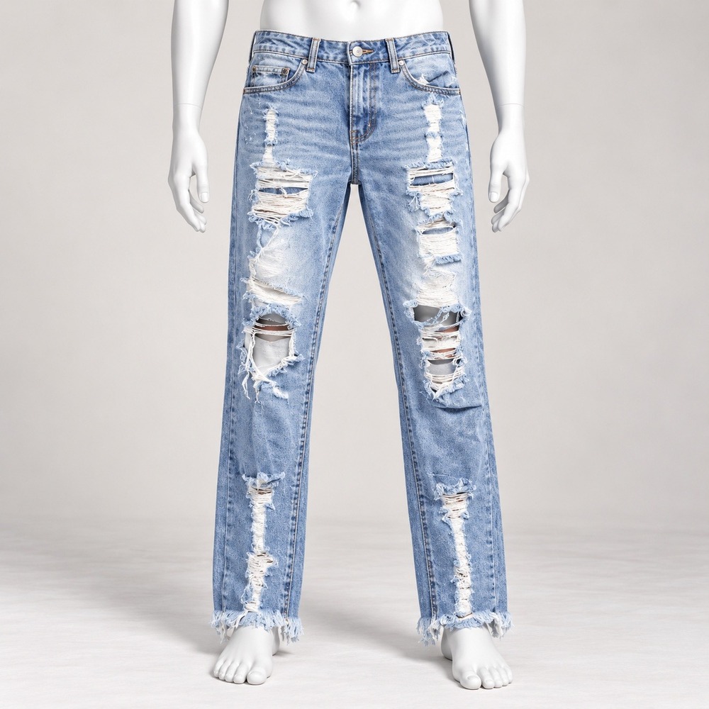 S.O.N.G. Skinny Ankle Grazer Jeans Womens 5/27 Blue Curvy High Rise Distressed